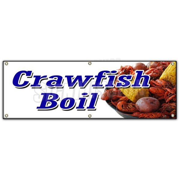 CRAWFISH BOIL BANNER SIGN cajun buggers louisiana crayfish shellfish